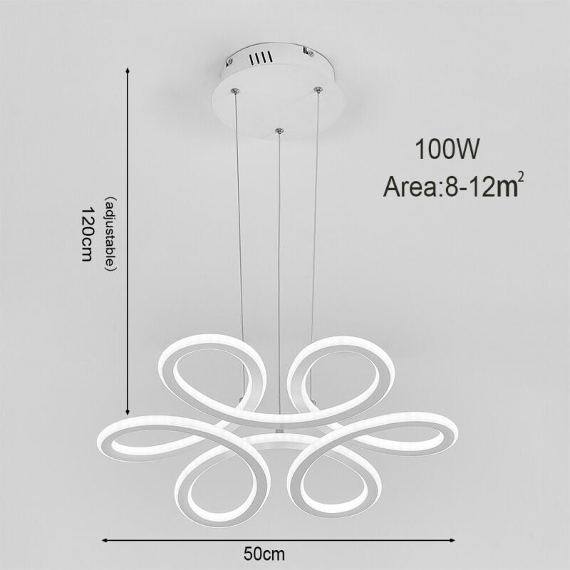 Stylish Flower/Wave LED Ceiling Light Chandelier Lights Living Dining Room uk