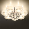 3+2 Colour Luxury Crystal LED Chandelier Hexagon/Flower Lamp Ceiling Lights
