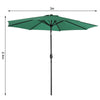 3*2.4M Outdoor Swivel Umbrella Garden Shelter Garden Sun Parasol Beach umbrella