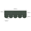 Self Adhesive Roof Felt Tiles 18pcs Fish-scale Asphalt Shingles Set Shed Roofing