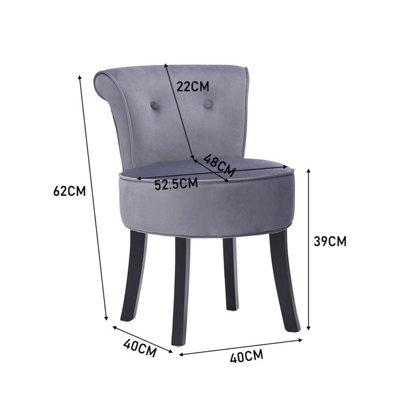 Fabric Dressing Table Chair Vanity Stool Piano Stool Dining Chair Makeup Bedroom
