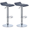 2x Bar Stools PU Faux Leather Barstools Swivel Breakfast Gas Lift Kitchen Chairs