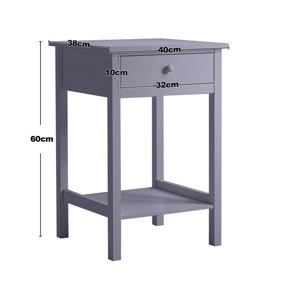 Bedside Table Side Table Wooden Sofa End Table Nightstand Bedroom Drawer Shelf