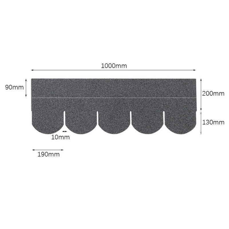 Self Adhesive Roof Felt Tiles 18pcs Fish-scale Asphalt Shingles Set Shed Roofing