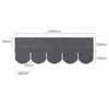Self Adhesive Roof Felt Tiles 18pcs Fish-scale Asphalt Shingles Set Shed Roofing
