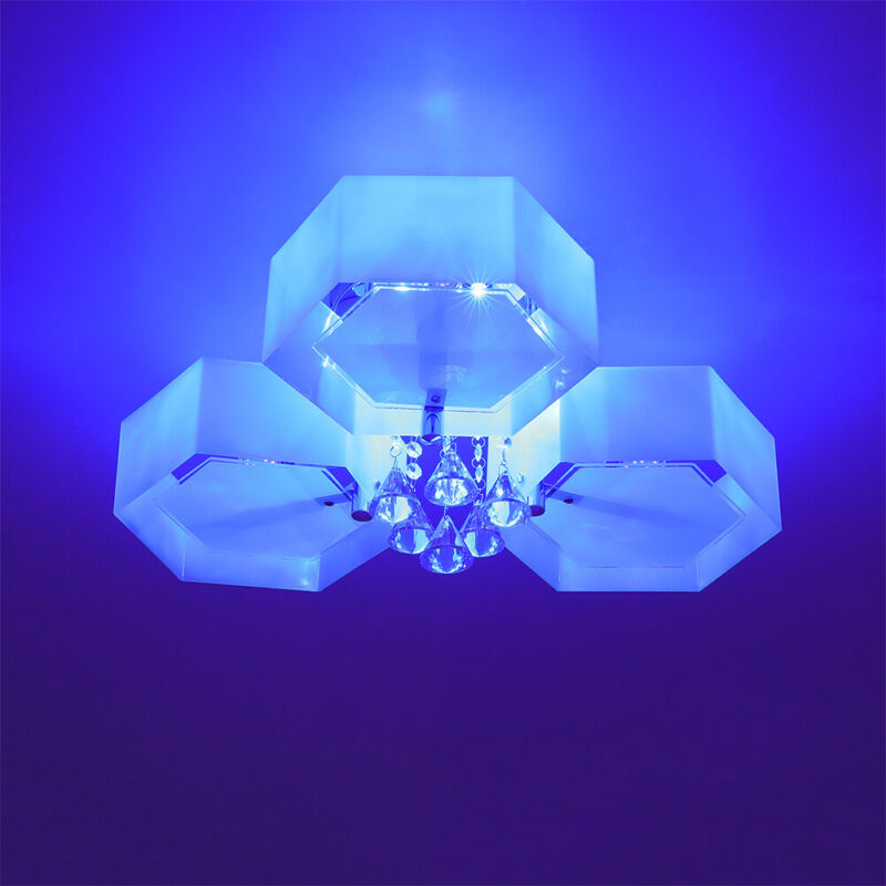 3+2 Colour Luxury Crystal LED Chandelier Hexagon/Flower Lamp Ceiling Lights