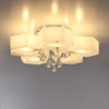 3+2 Colour Luxury Crystal LED Chandelier Hexagon/Flower Lamp Ceiling Lights
