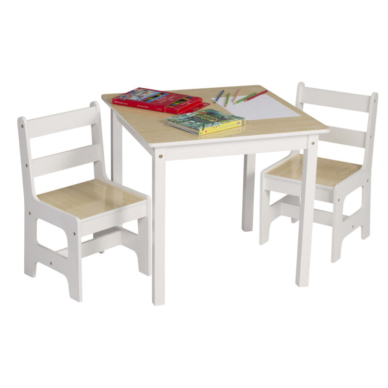 Children Table and Chairs Kids Furniture Set for Study Writing Reading Play Room