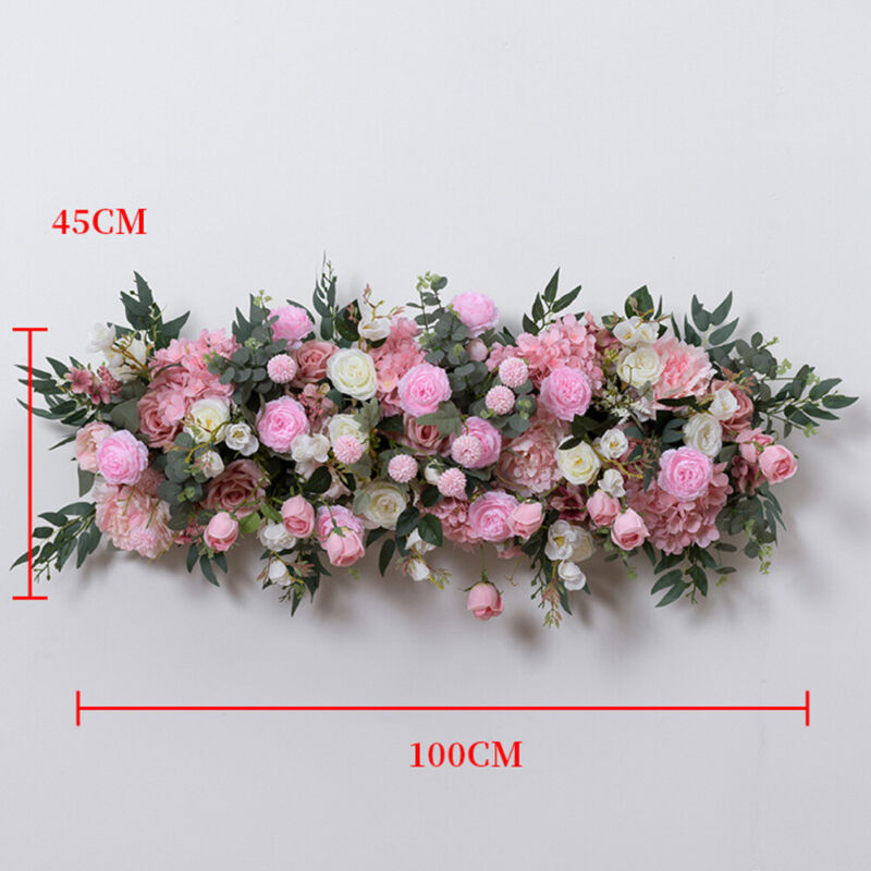 Bushy Artificial Flower Row Wedding Arch Top Table Backdrop Arrangement Decor