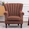 Victorian Retro Accent Armchair Wing High Back Chair Upholstered Lounge Fabric