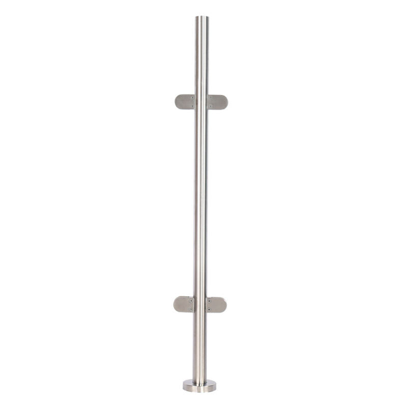Stainless Steel Garden Fence Railing Balustrade Post Mid/Corner/End Post w/Clamp