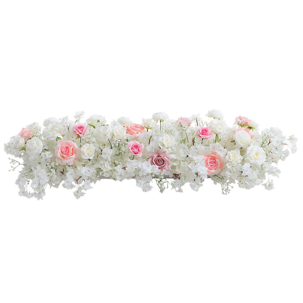 100cm Artificial Rose Hydrangea Garland Wedding Arch Door Hanging Flower Row