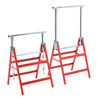 2 x Folding Trestle Steel Work Saw Horse Adjustable Height Sawhorses Stand 200KG