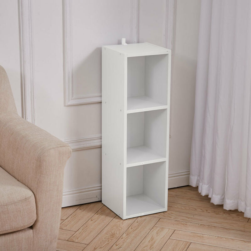 Home Office Bookcase 3/5/7 Cube Storage Shelf Wood Shelving Display Cabinet Unit