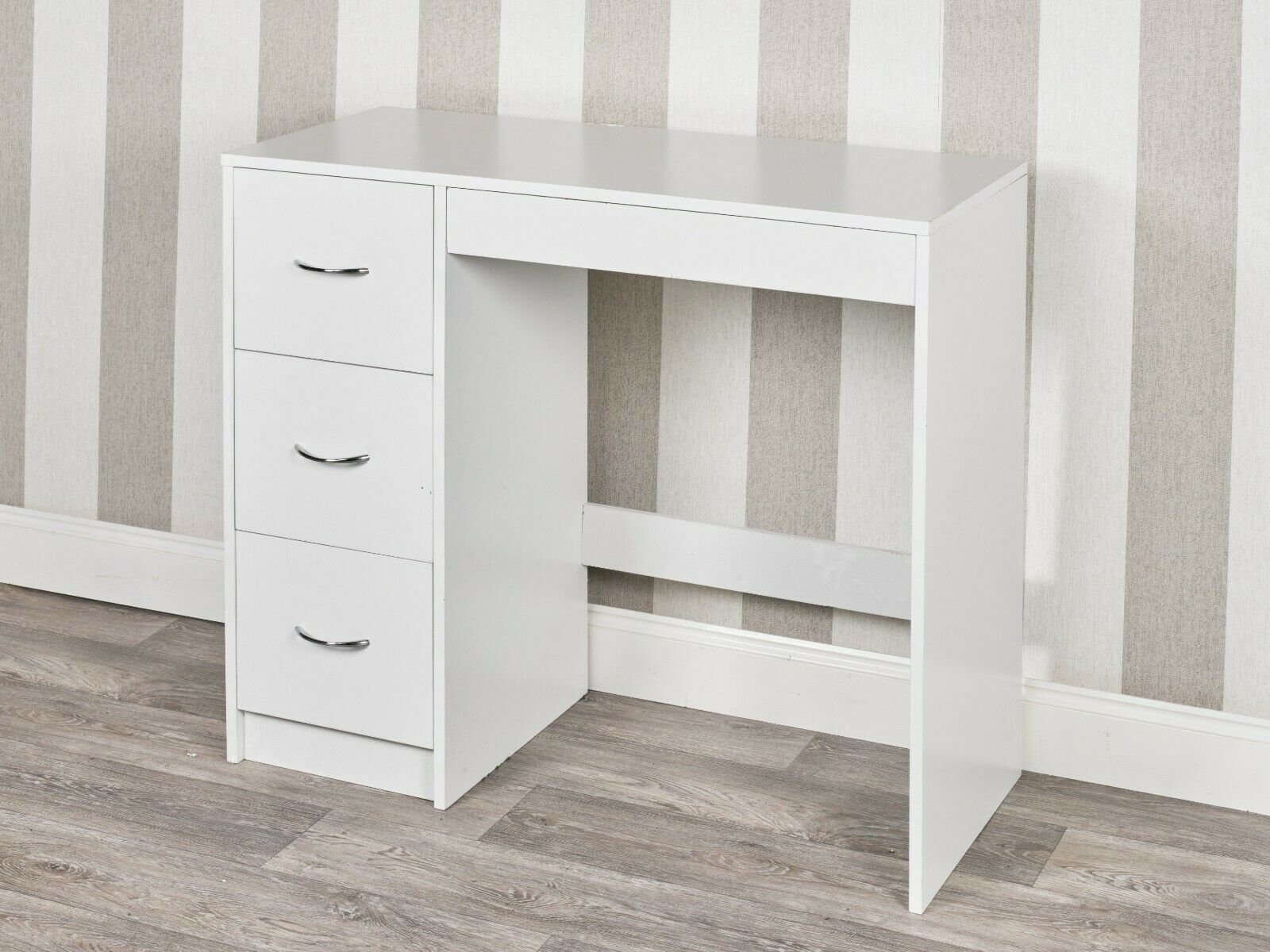 3 Drawer Wooden Bedroom Dressing Computer Work Table Desk Jewellery Office Unit