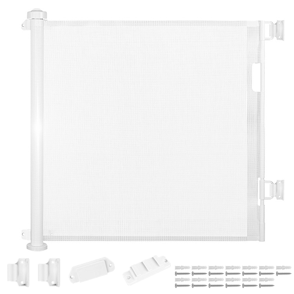 Retractable Pet Dog Gate Safety Guard Folding Baby Toddler Stair Gates Isolation