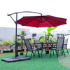 3M Banana Cantilever Umbrella Garden Parasol Hanging Tilt Crank Weight Base Set