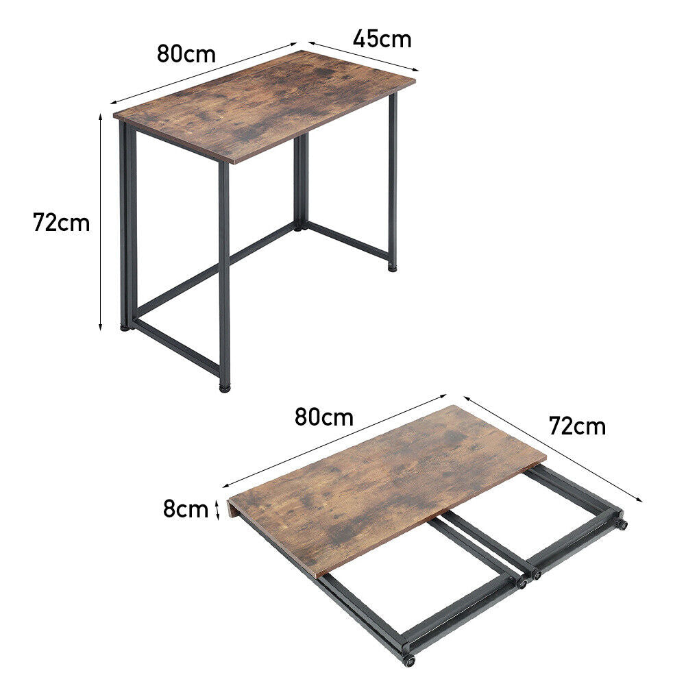 Black Computer Desk Study Table PC Laptop Workstation Home Office Furniture Wood