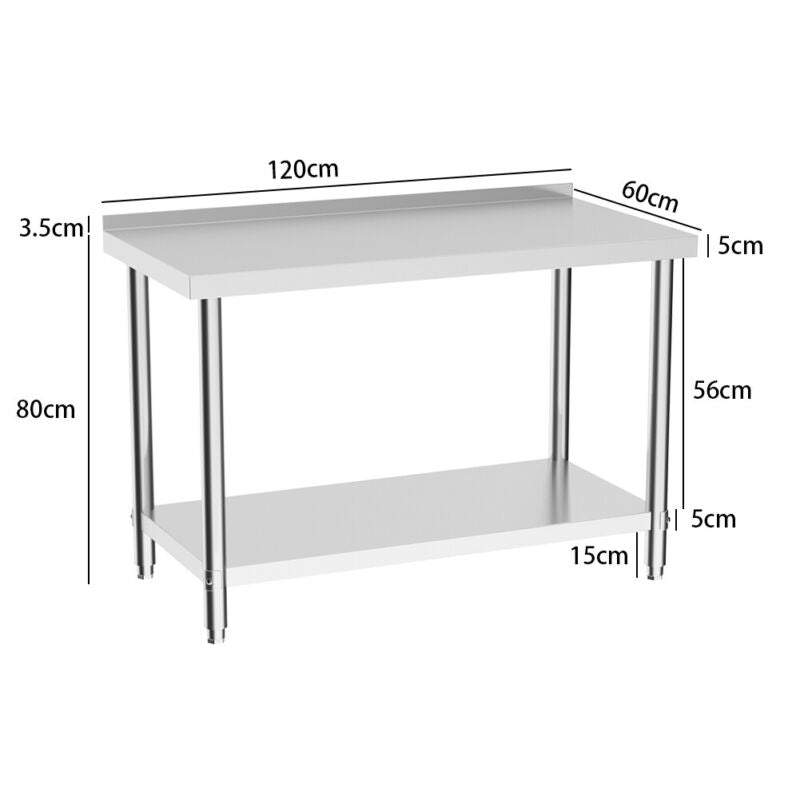 Stainless Steel Catering Kitchen Food Service Worktop Work Table Prep Tables