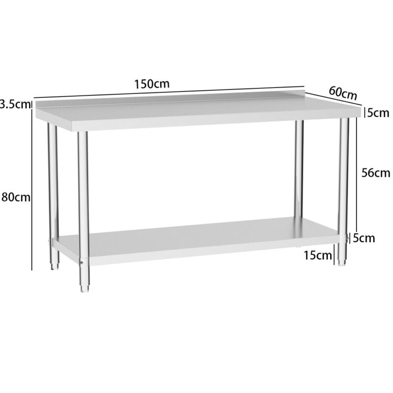Stainless Steel Catering Kitchen Food Service Worktop Work Table Prep Tables