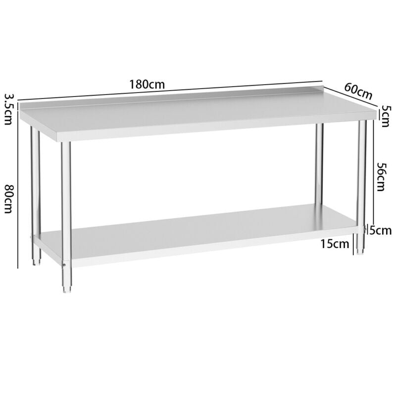 Stainless Steel Catering Kitchen Food Service Worktop Work Table Prep Tables