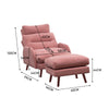 Upholstered Velvet Single Sleeper Sofa Recliner Home Cinema Armchair with Stool