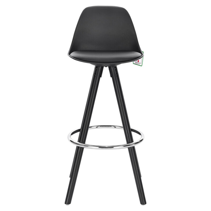 1x Bar Stools Faux Leather Upholstered Seat High Counter Barstool Pub Cafe Club