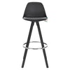 1x Bar Stools Faux Leather Upholstered Seat High Counter Barstool Pub Cafe Club