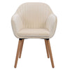 1x Dining Chair Velvet Padded Seat Kitchen Home Armchairs w/ Backrest Wood Legs
