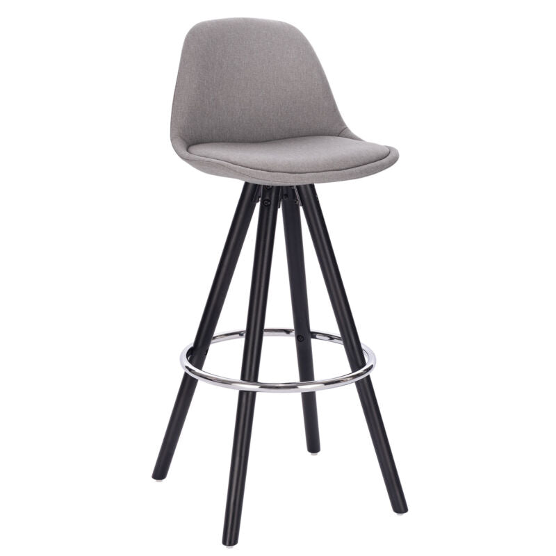 1x Bar Stools Faux Leather Upholstered Seat High Counter Barstool Pub Cafe Club