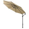 3M Hanging Outdoor Banana Patio Umbrella Cantilever Shelter Garden Sun Parasol