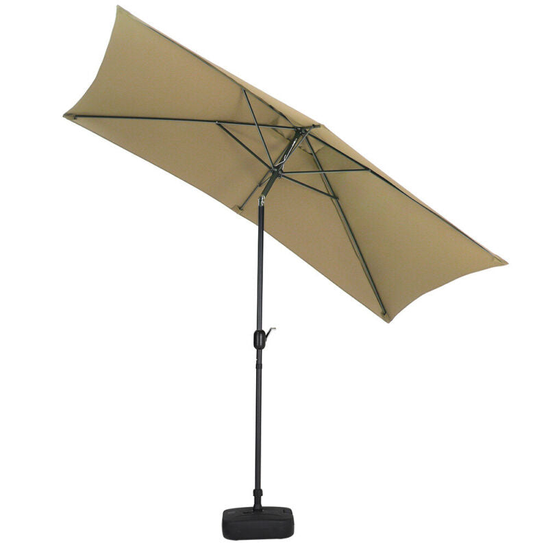 3*2.4M Outdoor Swivel Umbrella Garden Shelter Garden Sun Parasol Beach umbrella