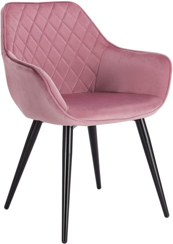 1x Dining Chair Velvet Upholstered Chair Lounge Living Room Kitchen Cafe Home