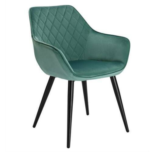 1x Dining Chair Velvet Upholstered Chair Lounge Living Room Kitchen Cafe Home