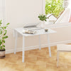 Extendable Kitchen Table for 2-4, Folding Drop Leaf Dining Table, White