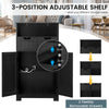 Bathroom Floor Cabinet Free Standing Storage Cupboard-Black