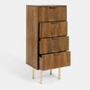 OHS Ribbed Bedside Table Cabinet 3/4/5/6 Draw Nightstand Side Board
