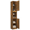 ShCuShan Bathroom Cabinet Smoked Oak 32x34x188.5 Engineered W3L5
