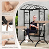 COSTWAY Outdoor Porch Swing with Stand and 2 Trellises for Adults
