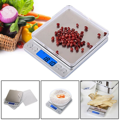 0.01g-500g Electronic Pocket Digital LCD Weighing Jewellery Kitchen Food UK - Quildinc