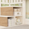 Children's Bunk Bed w/ Storage Stairs & Double Hydraulic Storage Lower Bed White