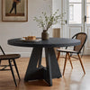 Round Dining Table for 4, 47-Inch Farmhouse Circle Kitchen Table for Dinner Room