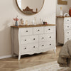 Freestanding Dresser Chest of Drawers 7-Drawer Cabinet w/4 Big Drawers-Grey