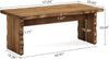 47-Inch Solid Wood Coffee Table, Farmhouse Rectangular Center Cocktail Tea Table