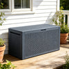 340L Lockable Garden Cushion Box Shed Outdoor Storage Chest Plastic Waterproof