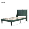 3FT Single Upholstered Bed Frame with Thick Winged Headboard 135x190 cm Velvet