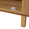 Buffet Storage Cabinet Rattan Door Cupboard Living Room Wooden Shelves Sideboard