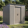 4x6 FT Garden Shed Glitter Storage Shed Waterproof with Foundation Kit and Vents