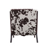 Black and White Spots Velvet Upholstered Armchair Modern Wooden Frame Tub Chair