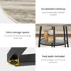 38.6" Round Dining Table 4 w/Storage Shelf Farmhouse Kitchen Table Metal Base